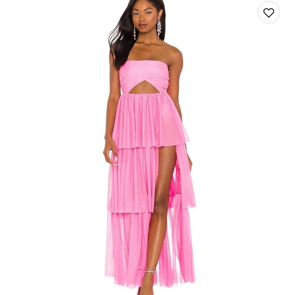 NWT For Love And Lemons Juno Maxi Dress in Pink